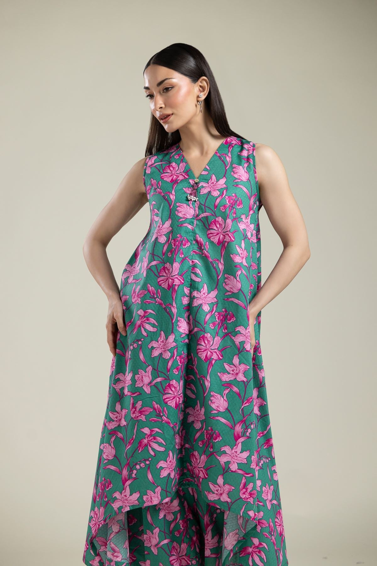 Sleeveless Cotton Kurta