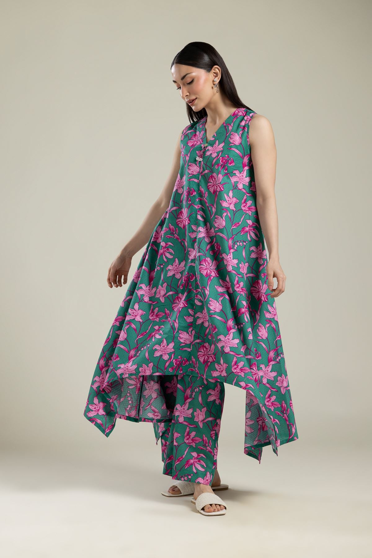 Sleeveless Cotton Kurta