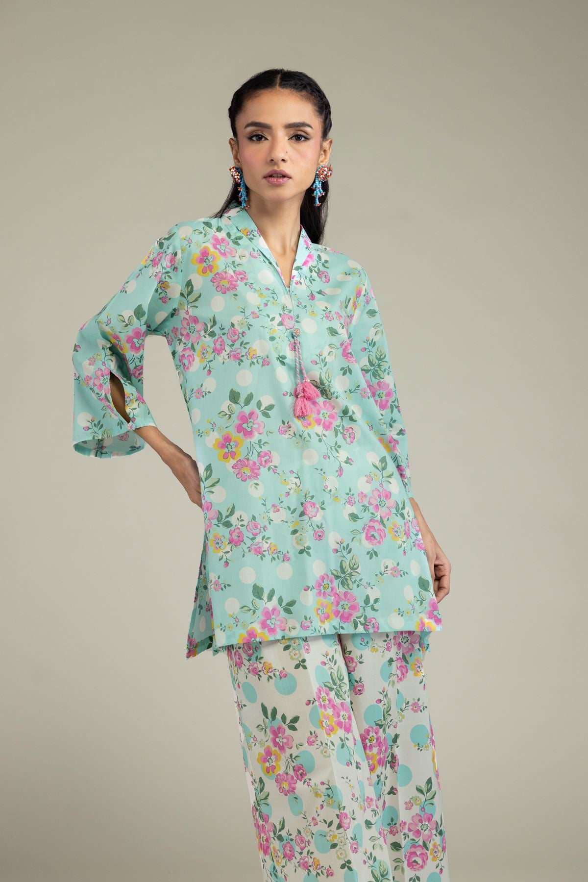 Floral Mint Kurta