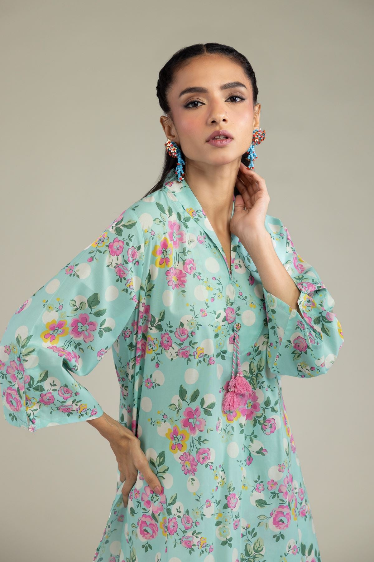 Floral Mint Kurta