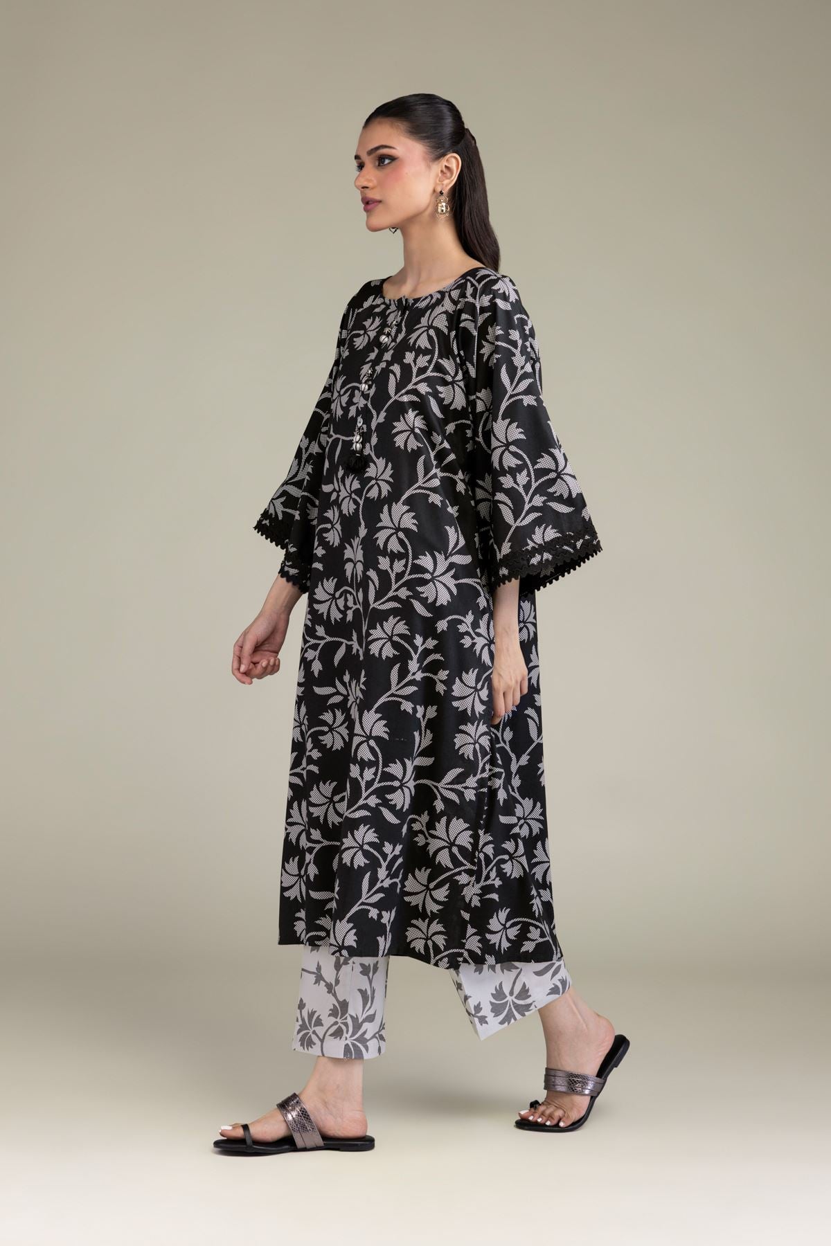 Floral Cotton Pants