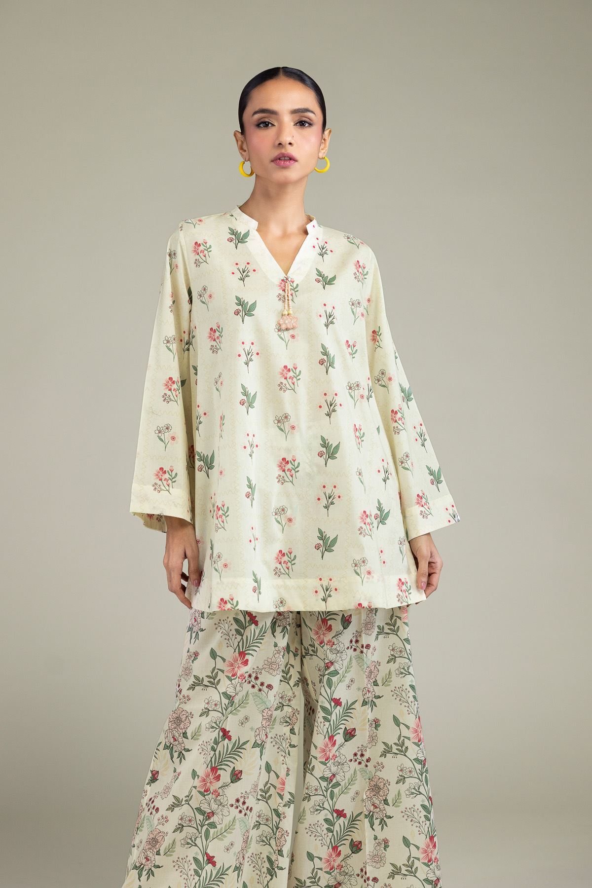 Floral Cambric Kurta