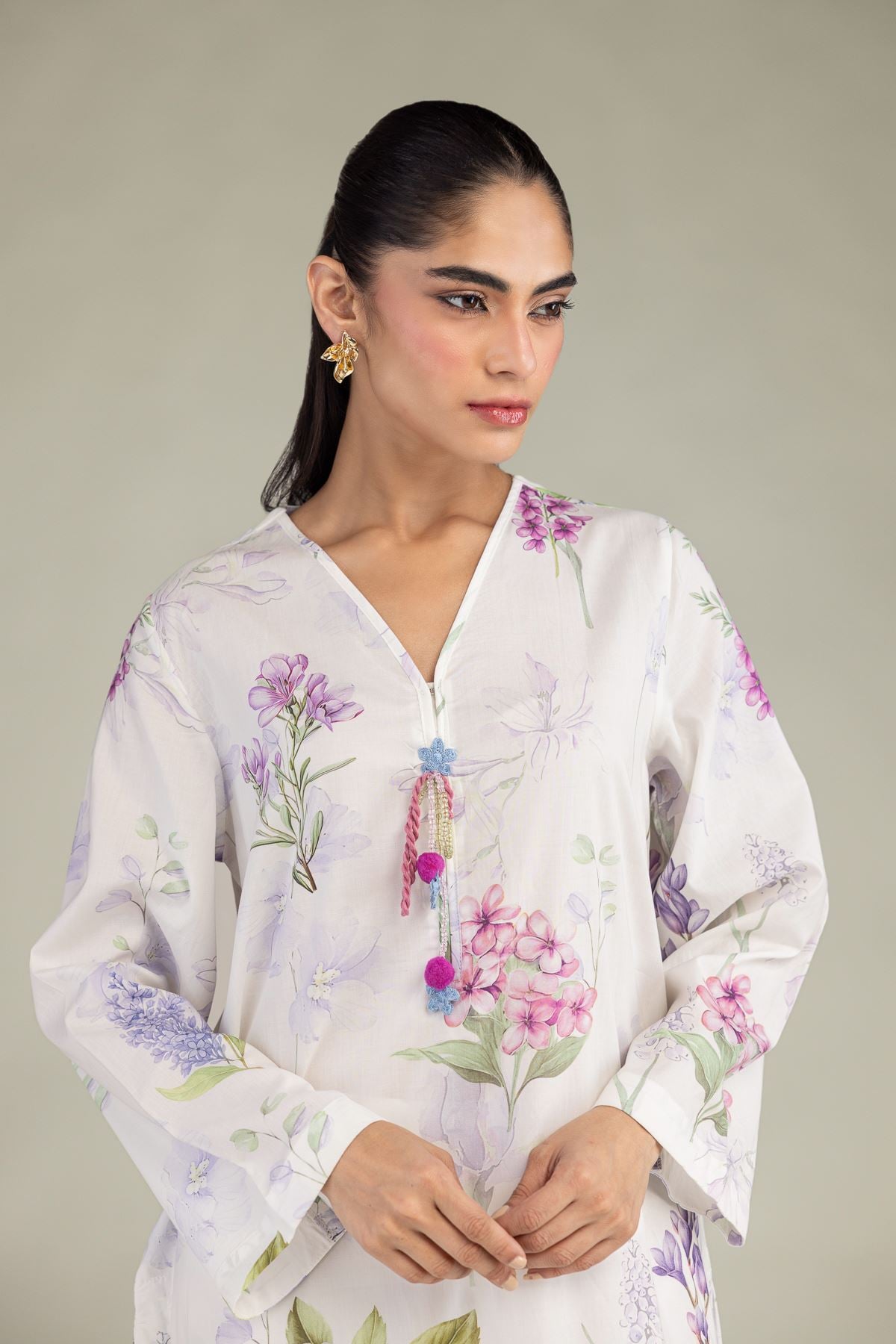 Floral Cotton Pants