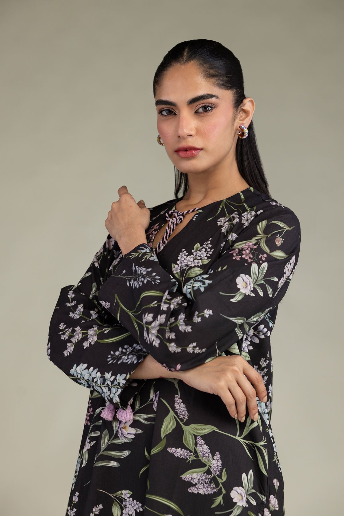Black Floral Shalwar