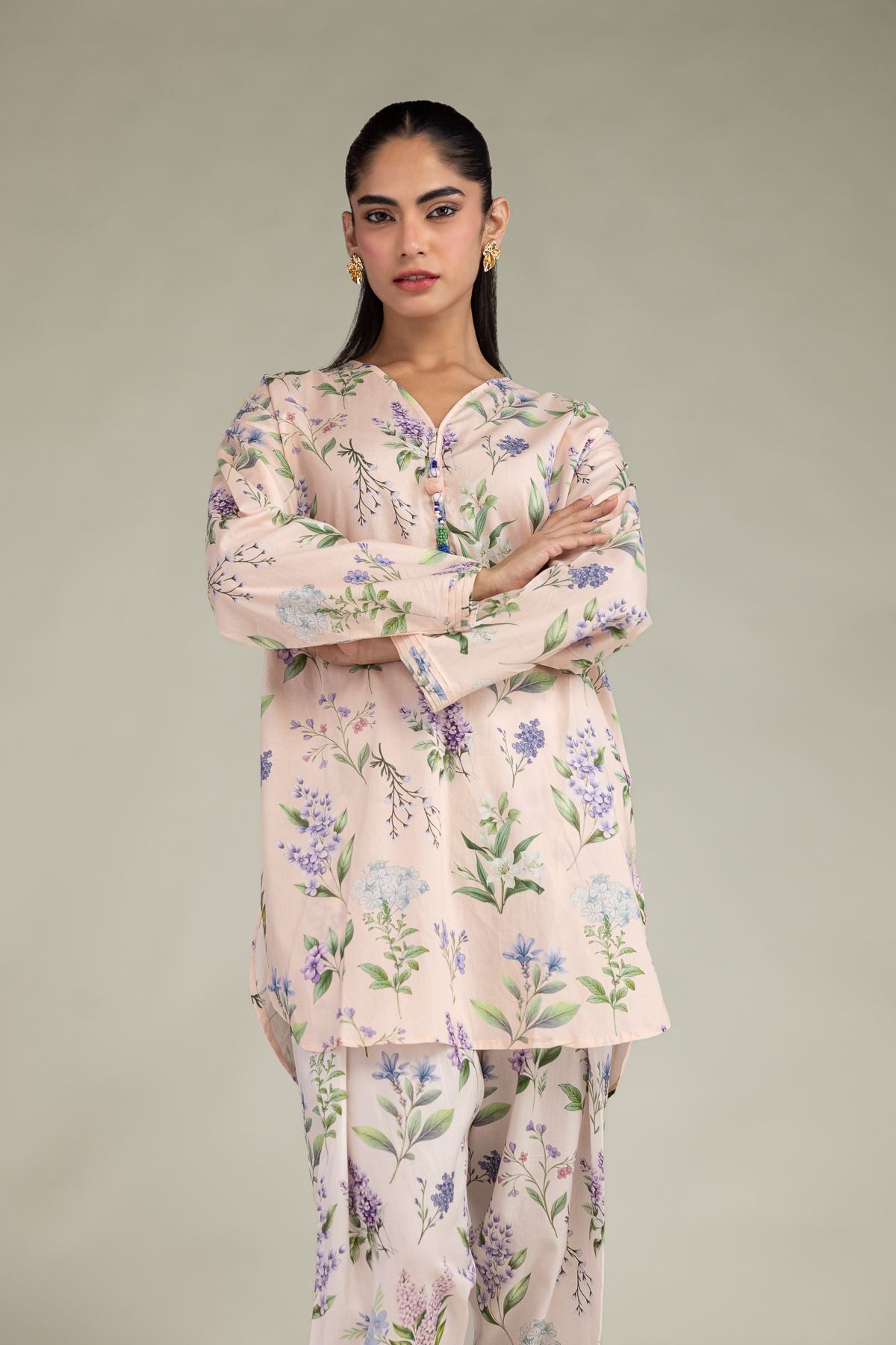 Short Floral Kurta