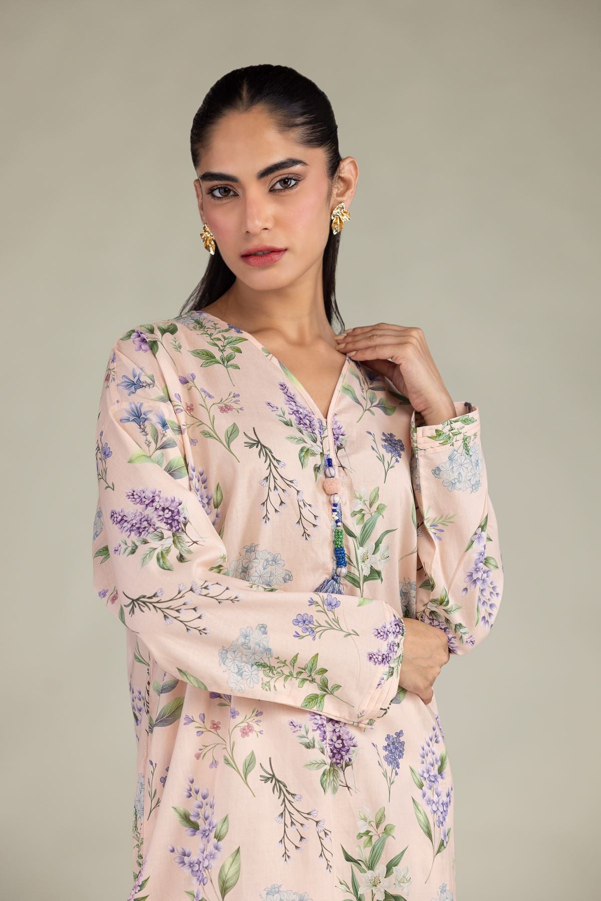 Short Floral Kurta
