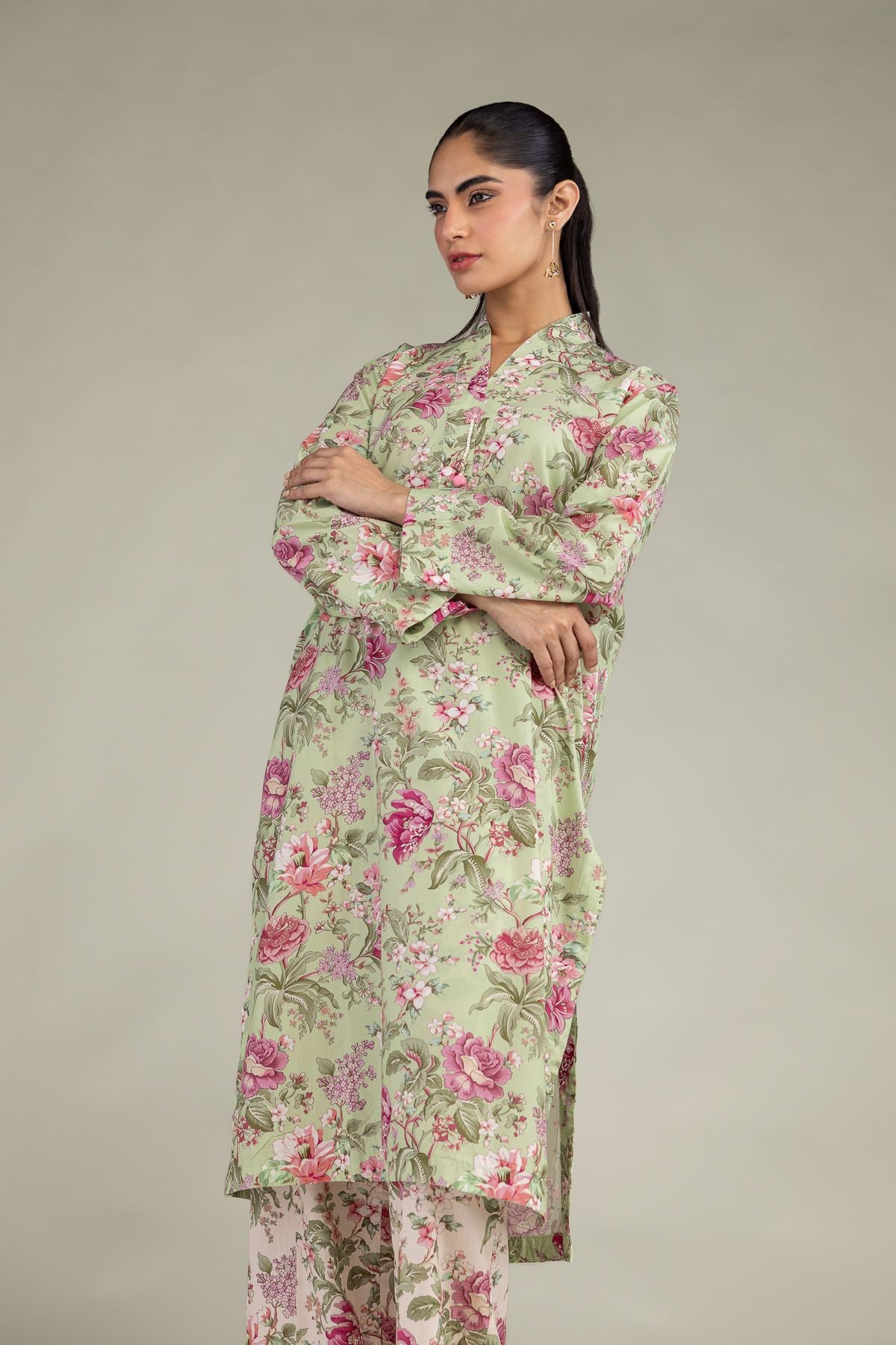 Floral Longline Kurta