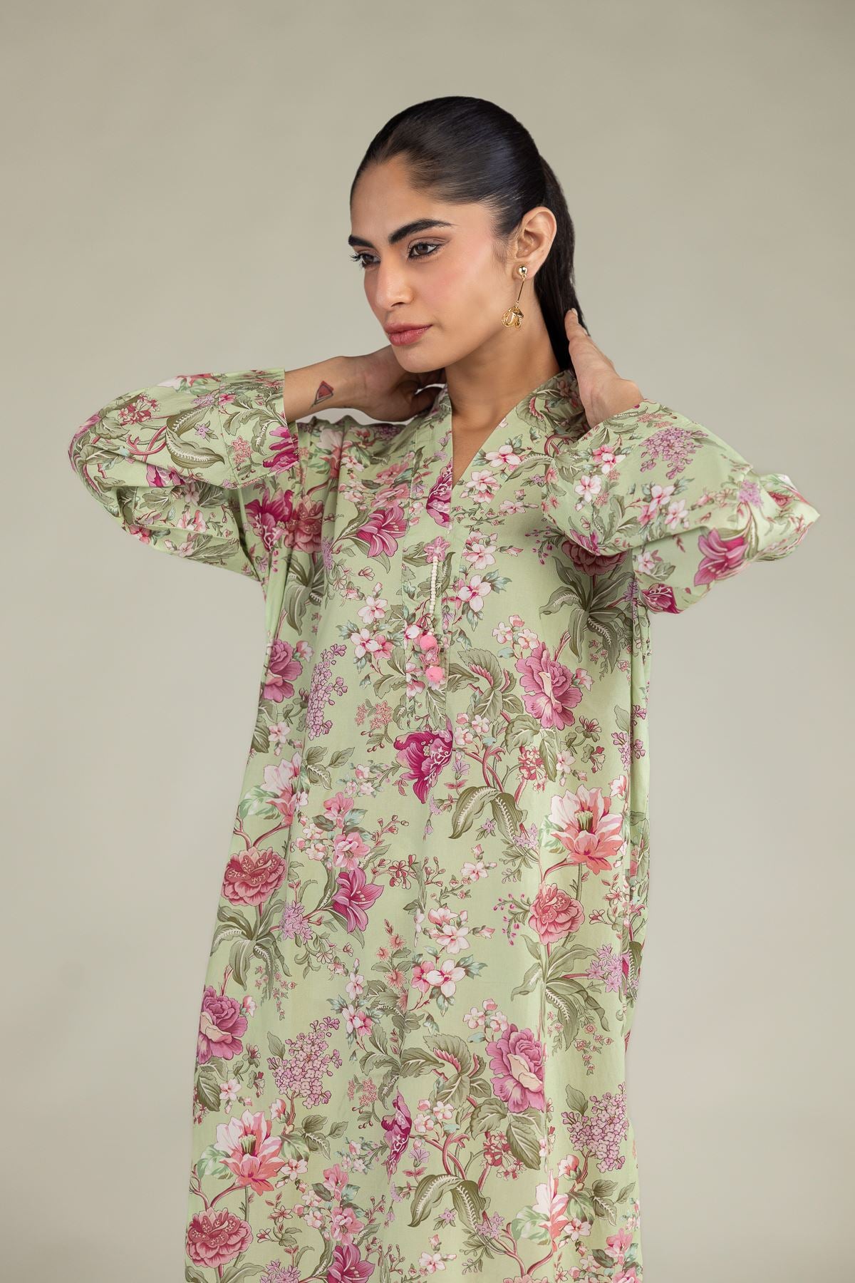 Floral Longline Kurta