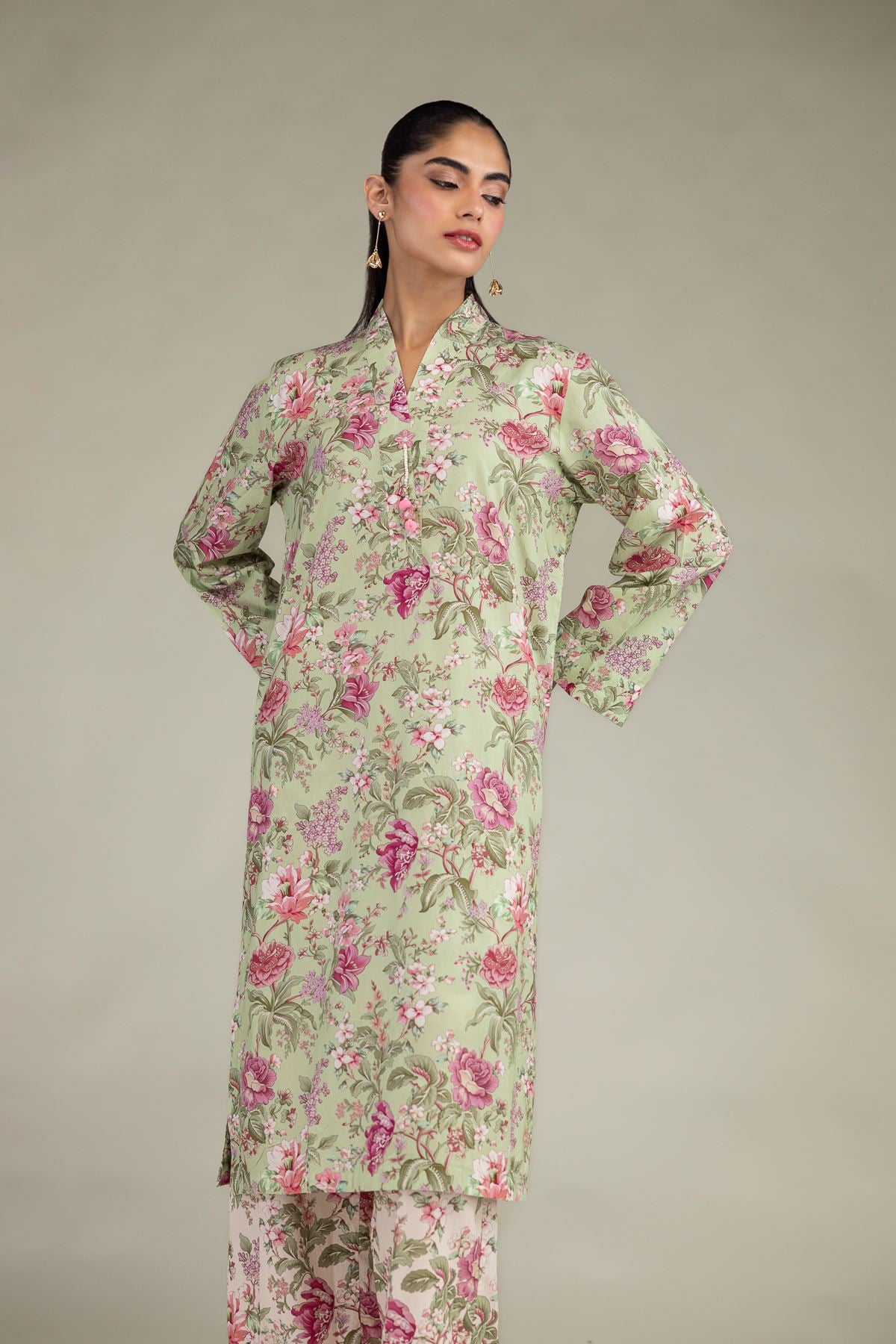 Floral Cotton Pants