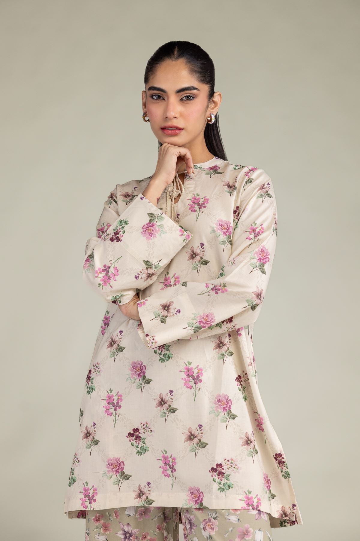 Floral Short Kurta