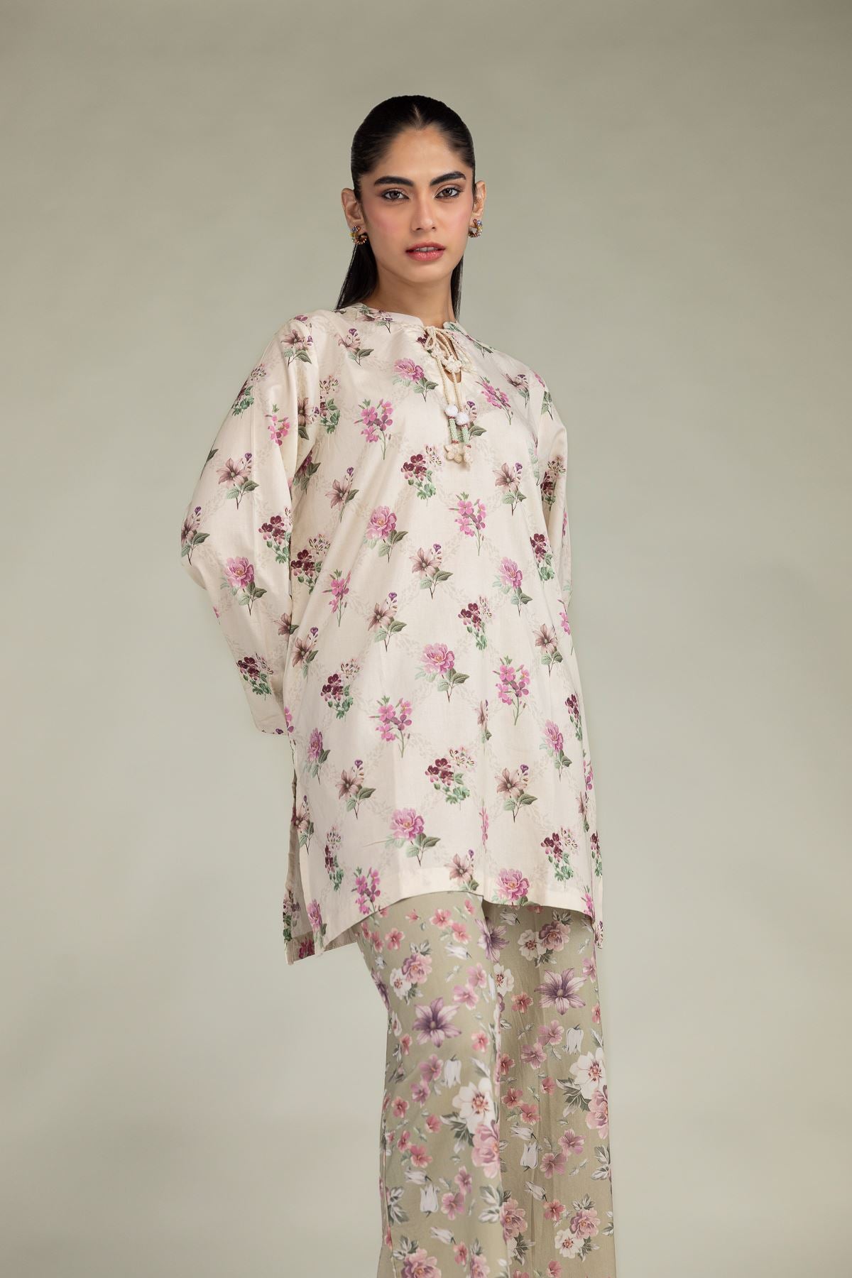 Floral Short Kurta