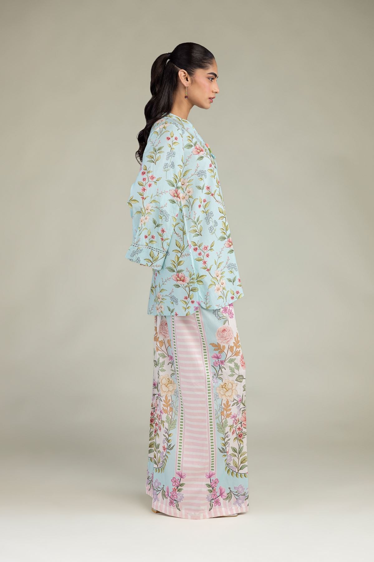 Blue Cotton Pants