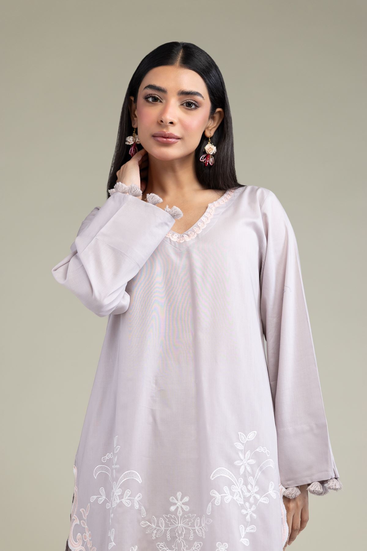Floral Cambric Kurta
