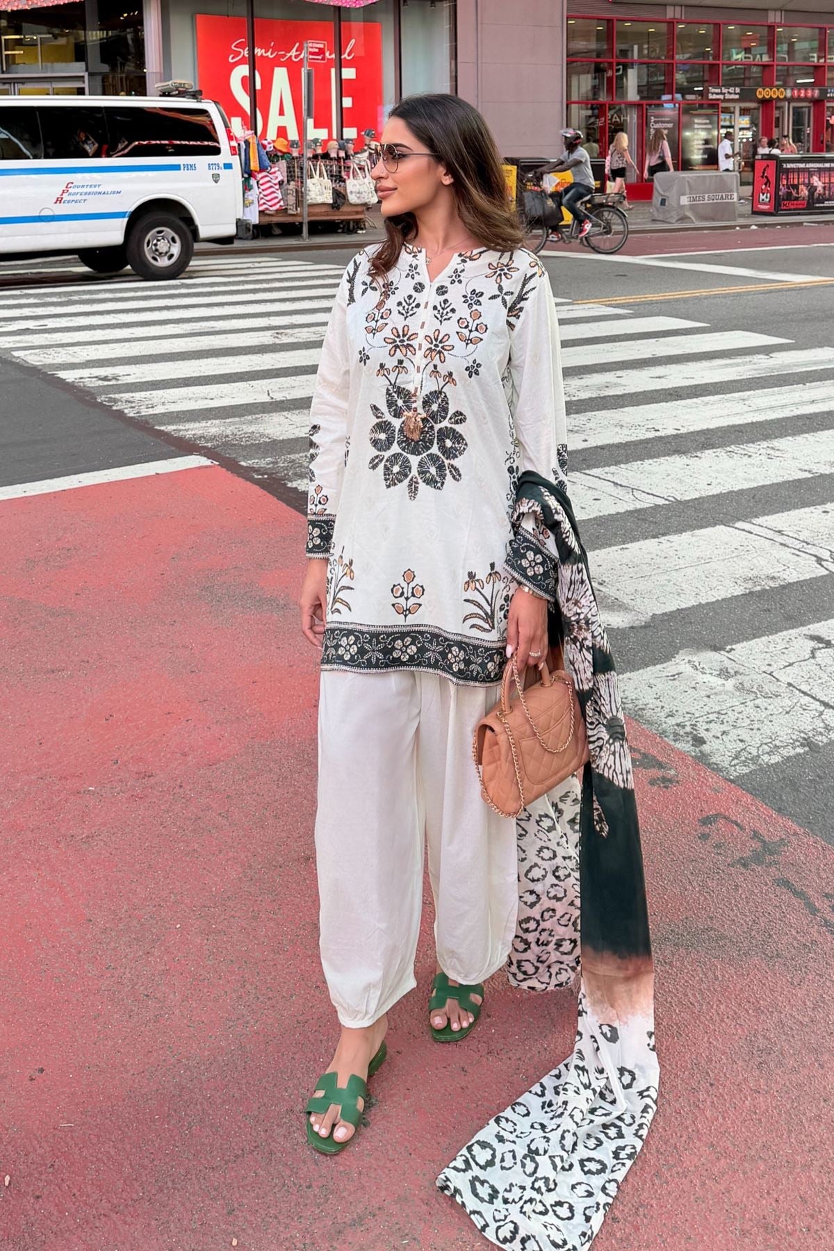 Short Floral Kurta