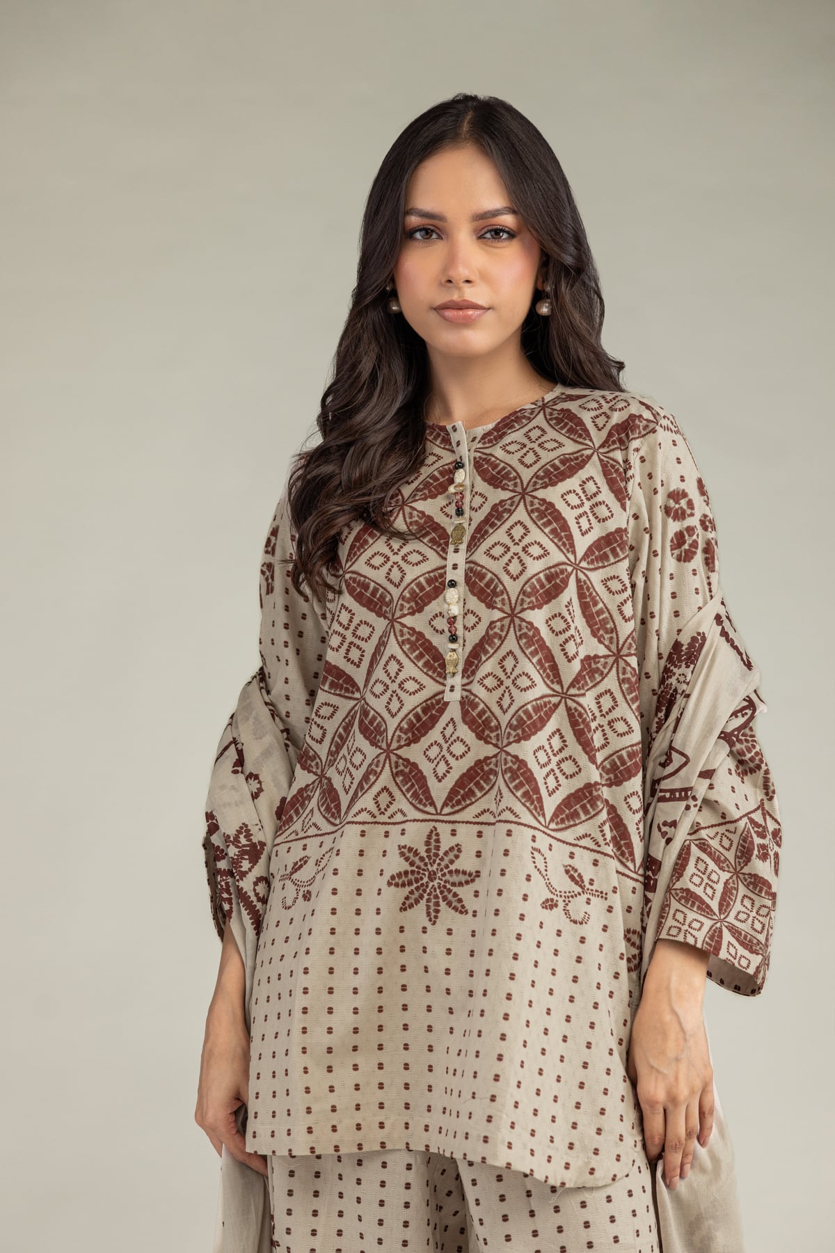 Beige Cotton Kurta
