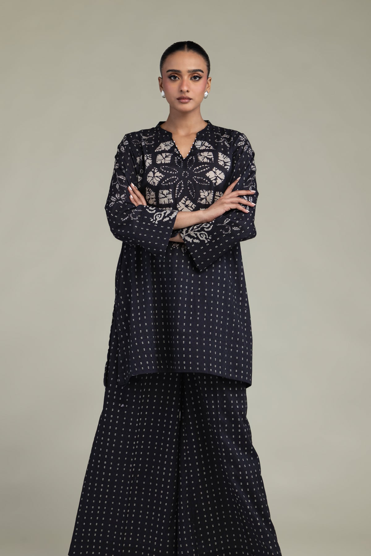 Cotton V-Neck Kurta