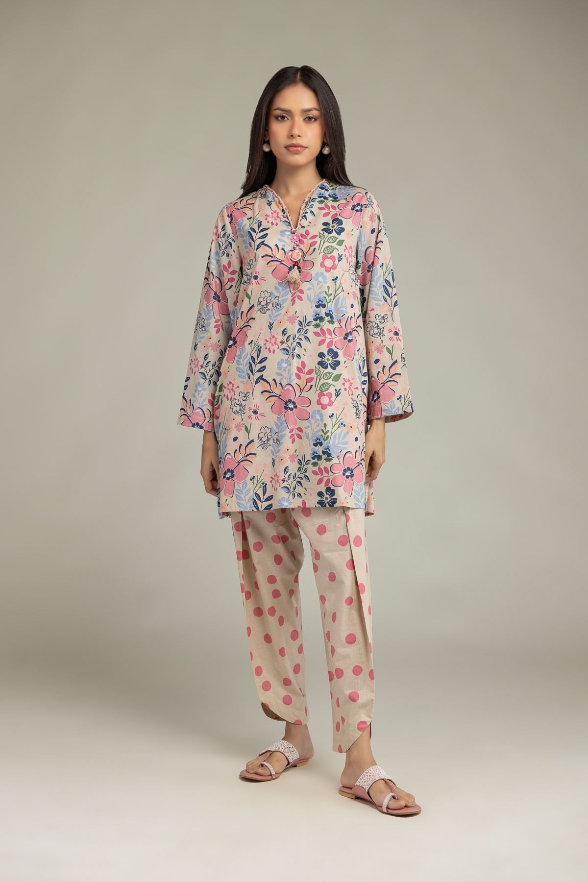 Beige Cambric Shalwar
