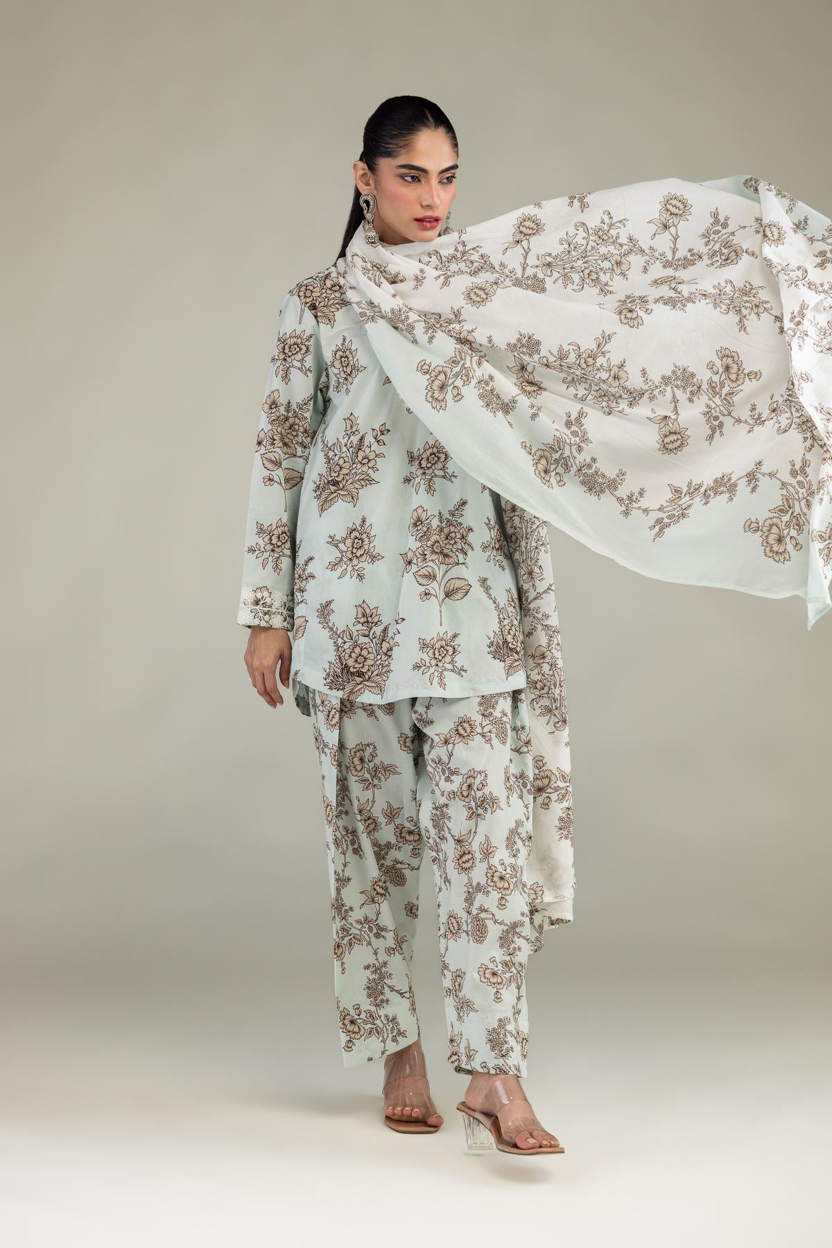 Mint Lawn Dupatta