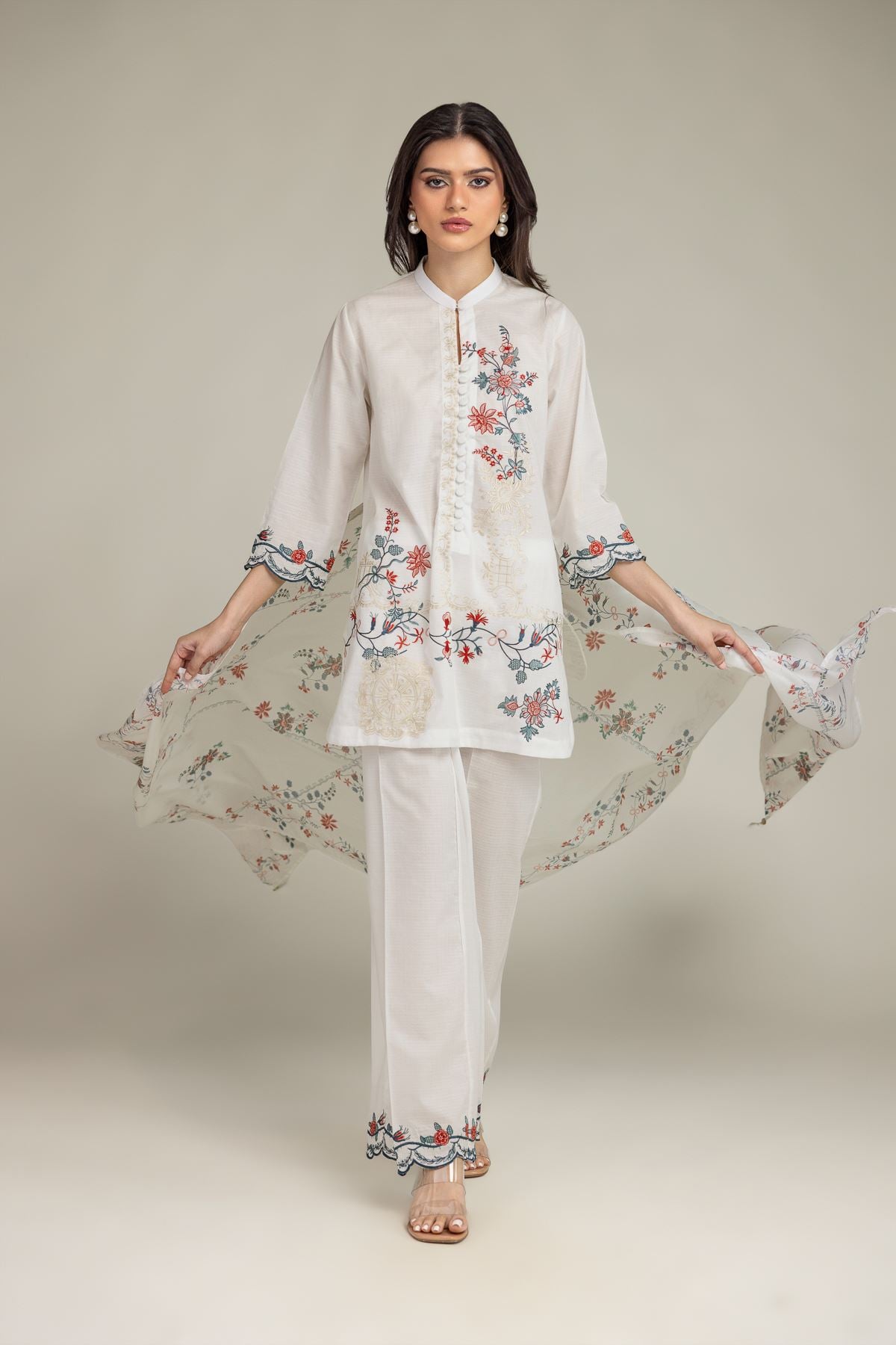 Short Floral Kurta