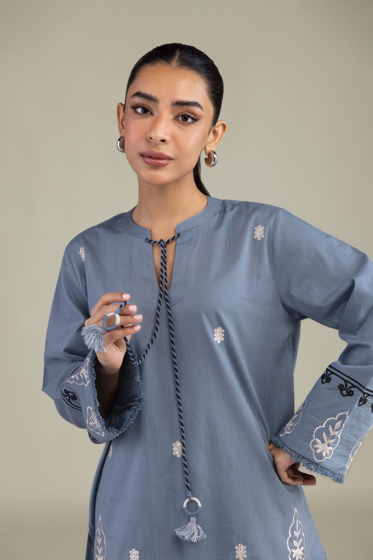 Blue Cotton Kurta