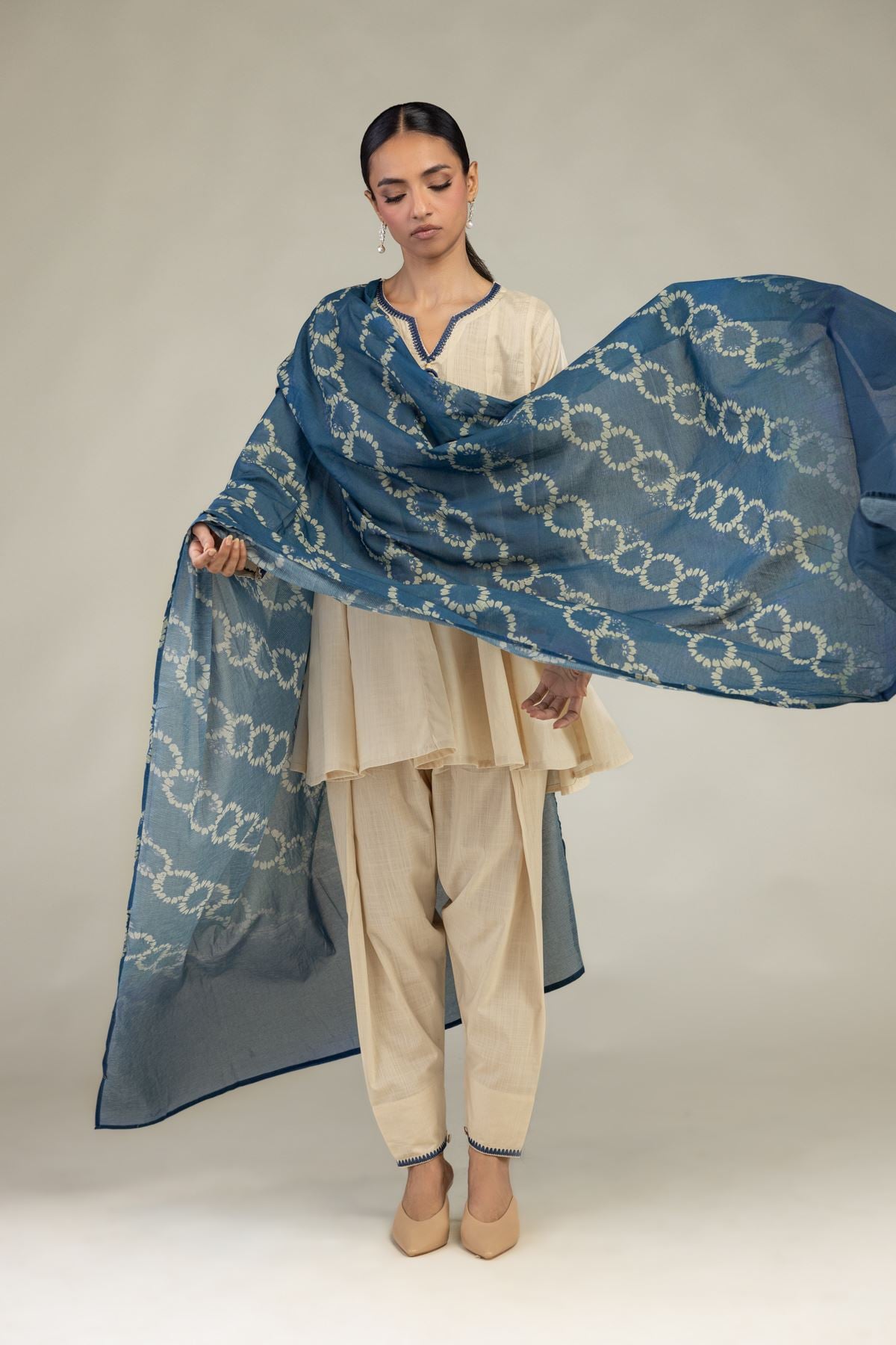 Textured Cotton Shalwar