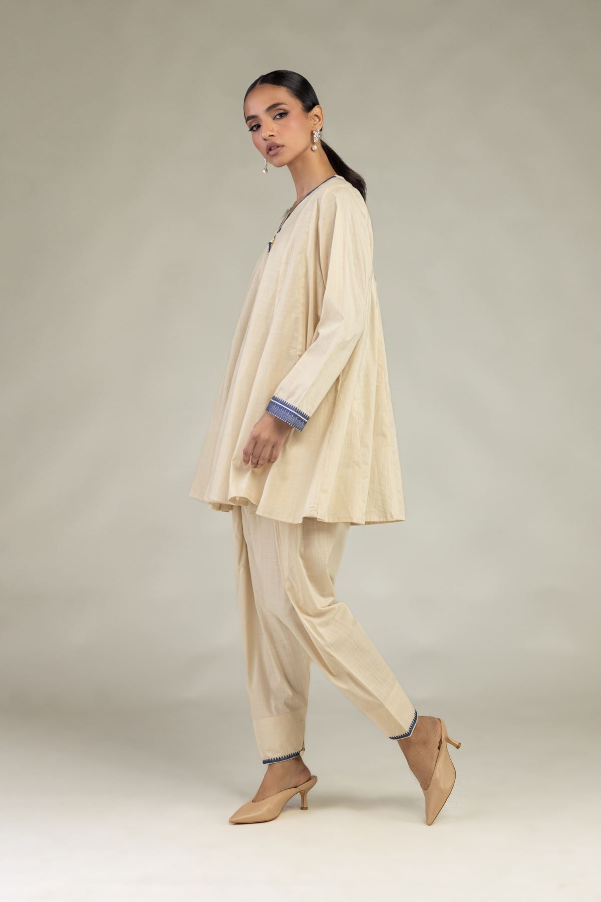 Textured Cotton Shalwar