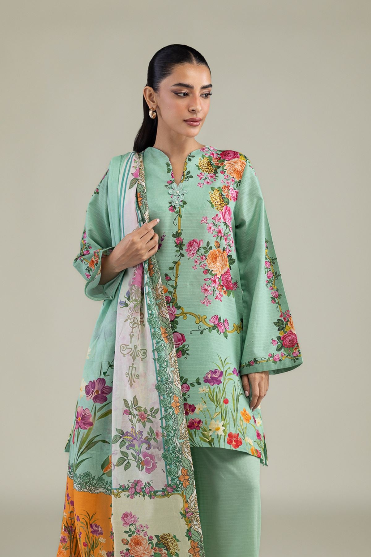 Mint Dobby Kurta