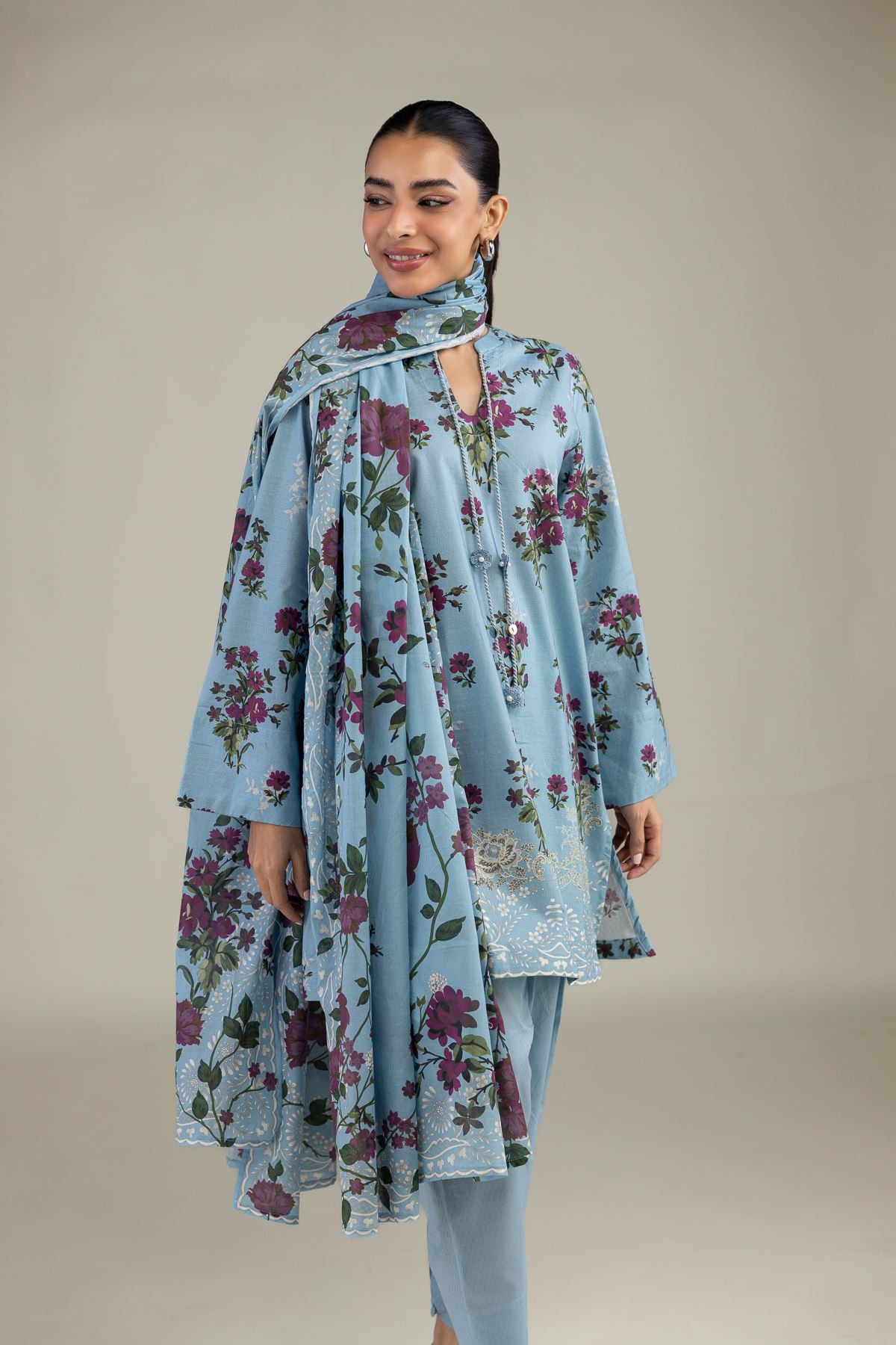 Floral Cotton Kurta