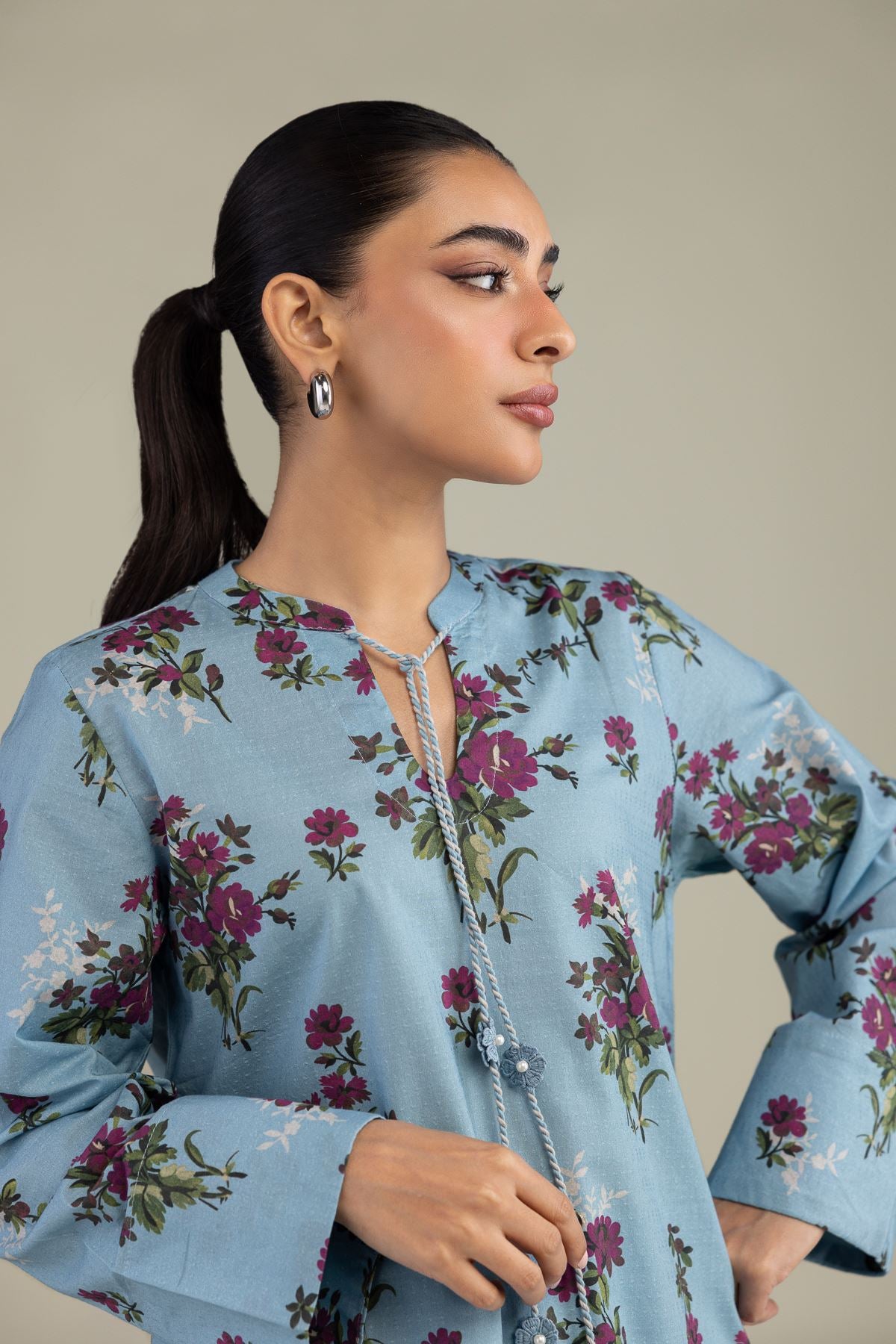 Floral Cotton Kurta
