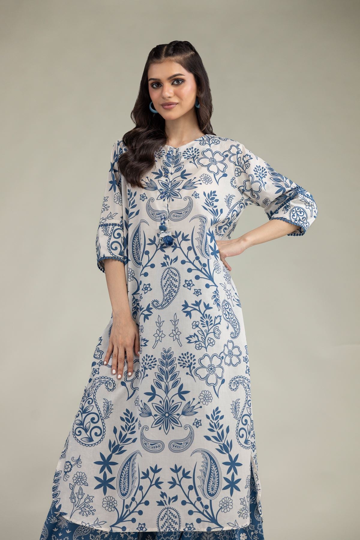Floral Cambric Kurta