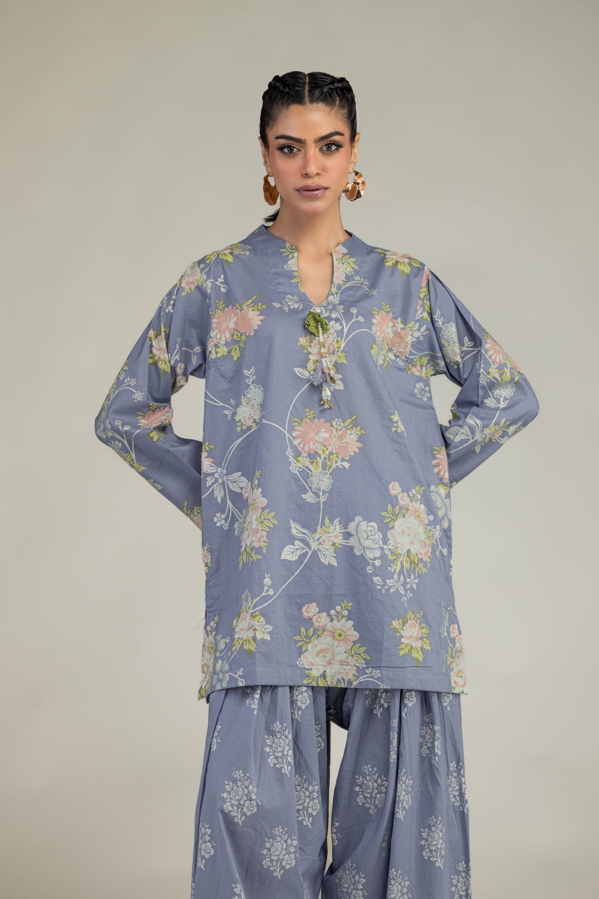 Floral Cambric Kurta