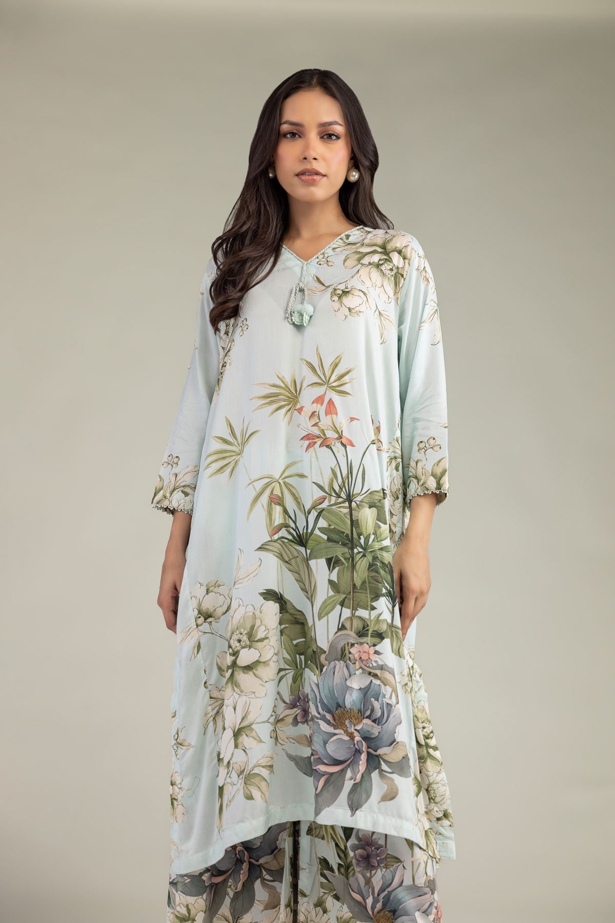 Long Floral Kurta