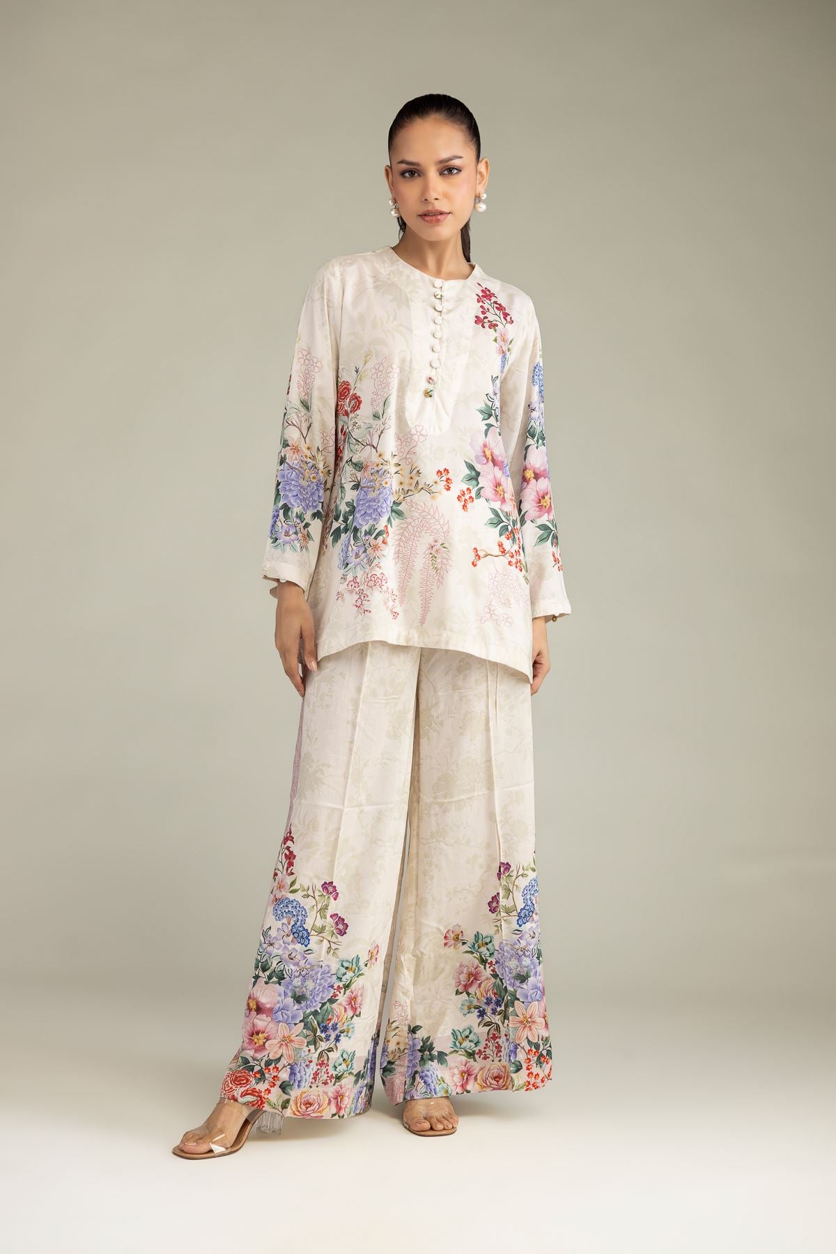 Floral Viscose Pants
