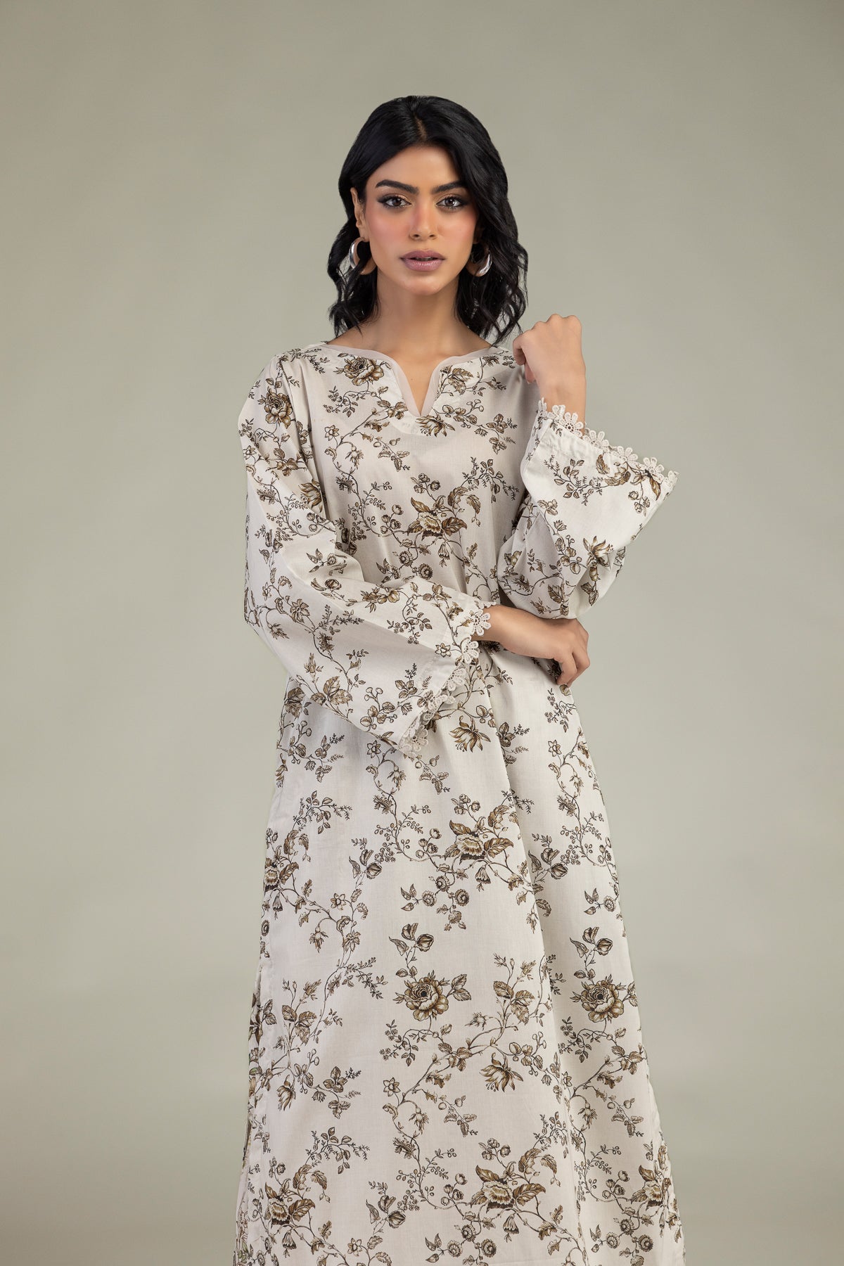 Floral Cambric Kurta