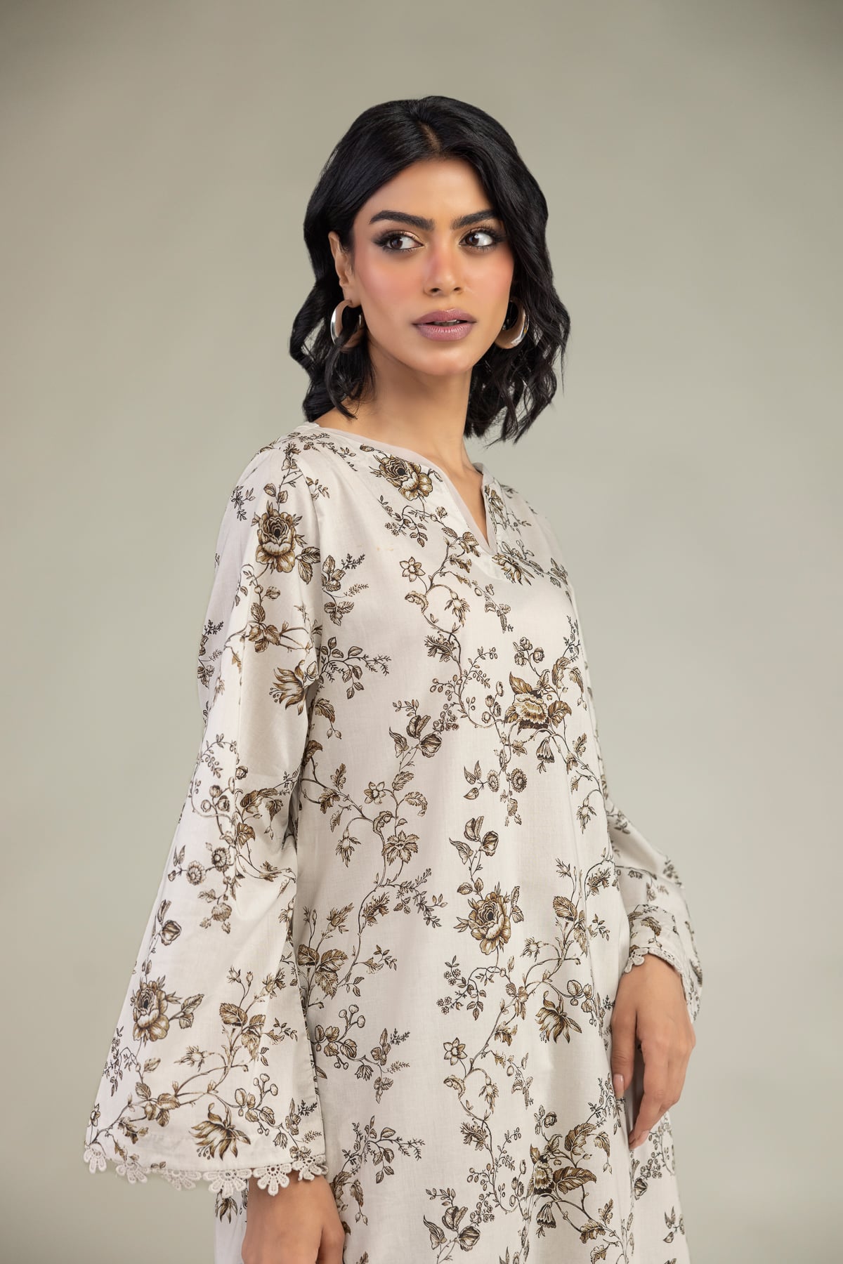 Floral Cambric Kurta