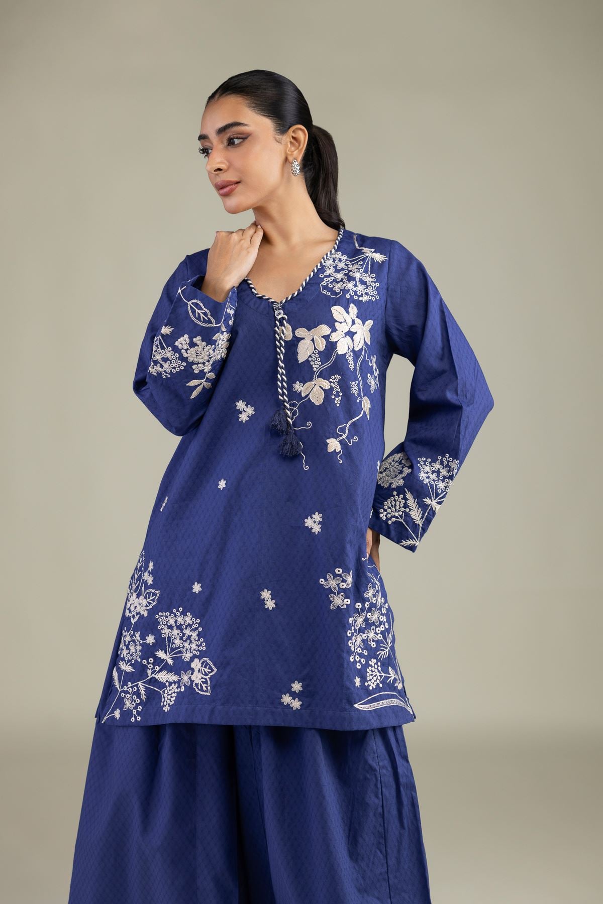 Cotton Navy Kurta