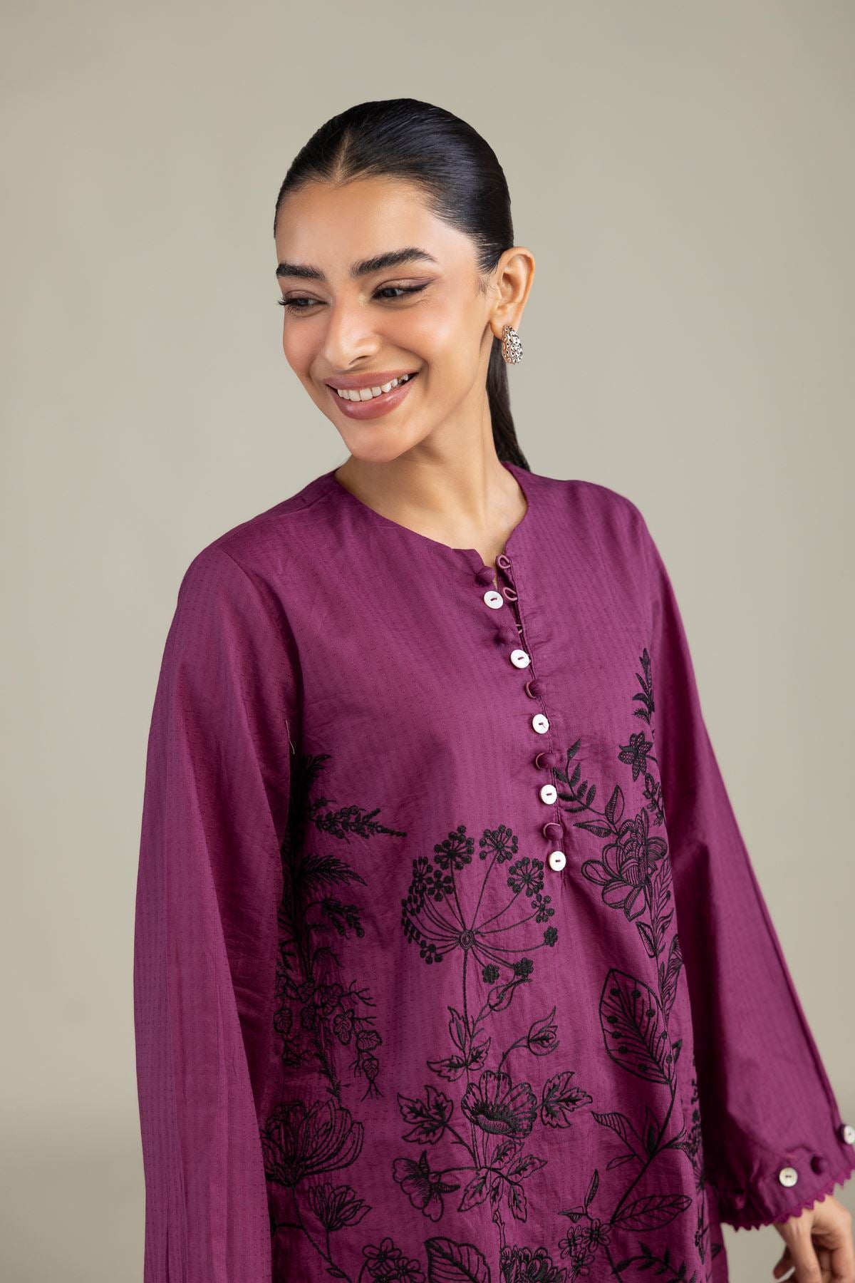 Short Floral Kurta