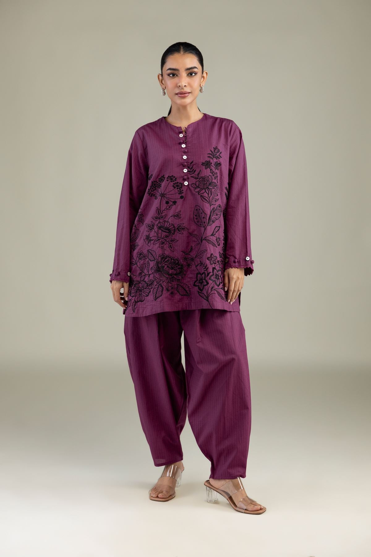 Short Floral Kurta