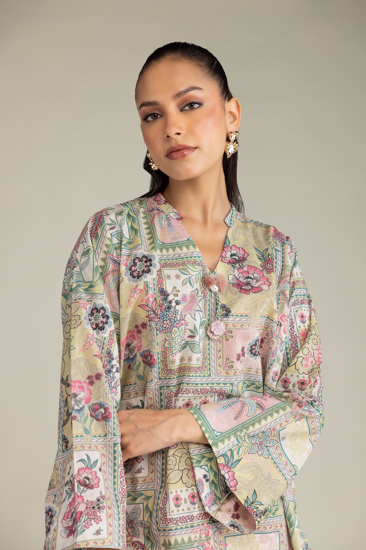 Floral Cambric Kurta