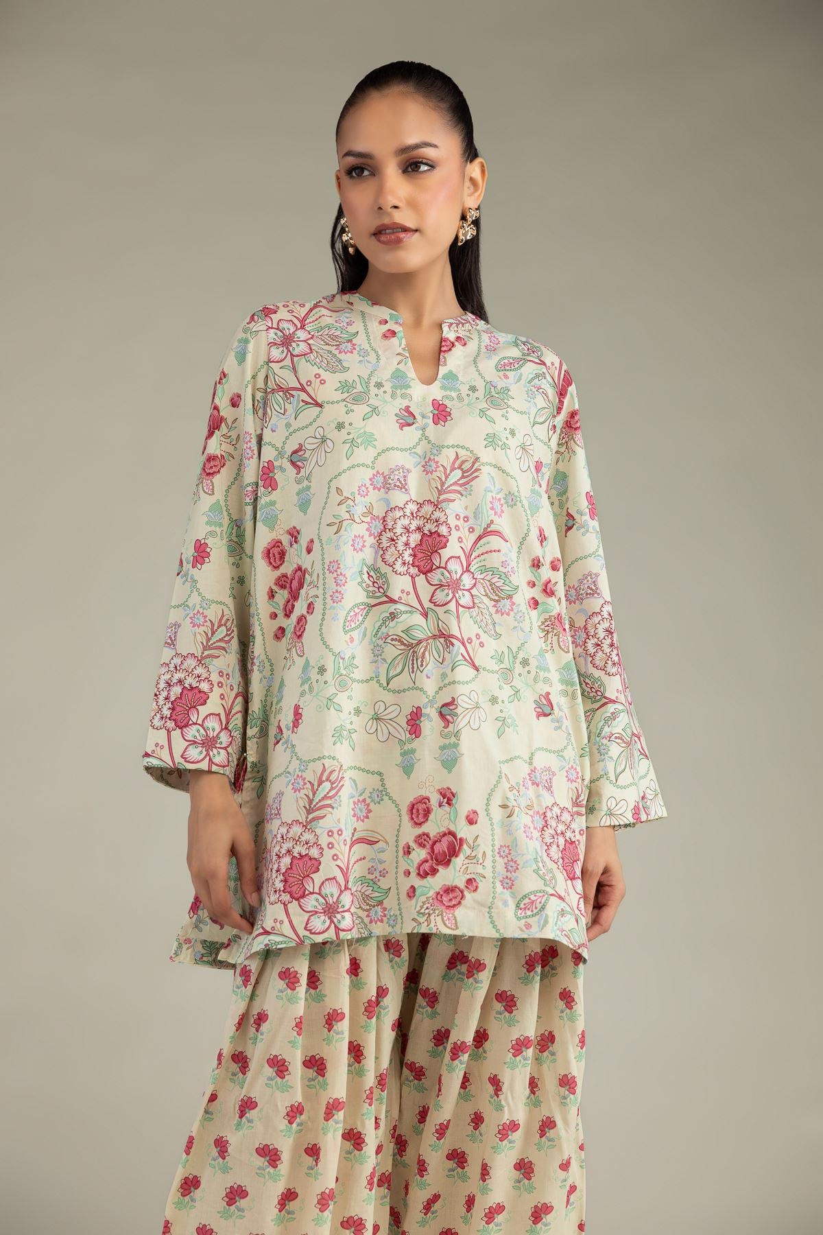 Floral Cambric Kurta