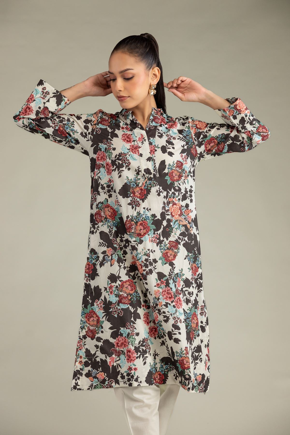 Floral Cambric Kurta