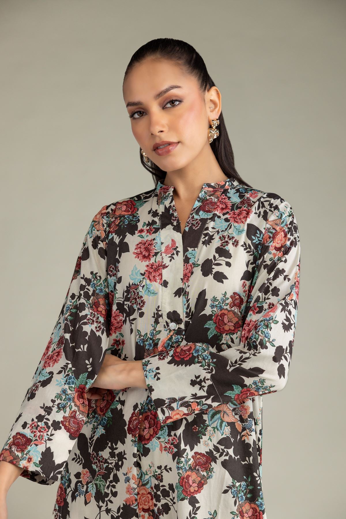 Floral Cambric Kurta