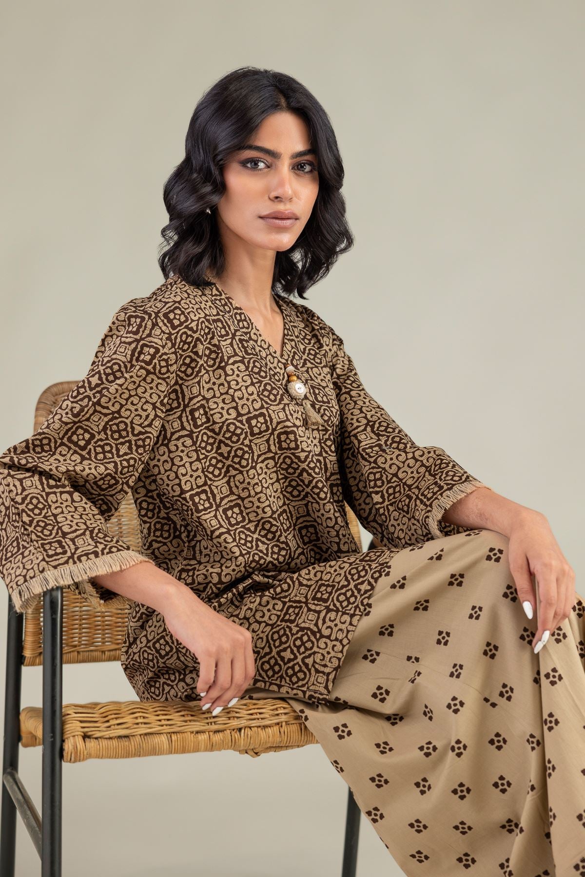 Short V-Neck Kurta