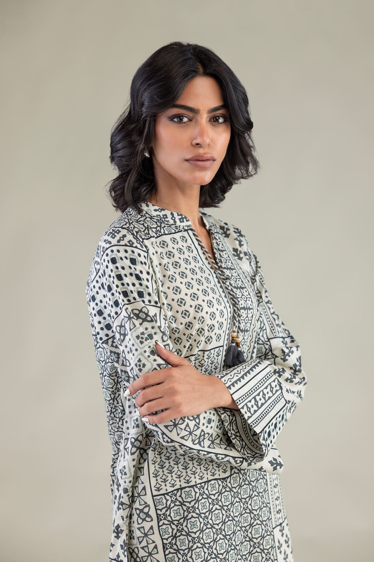 Short V-Neck Kurta
