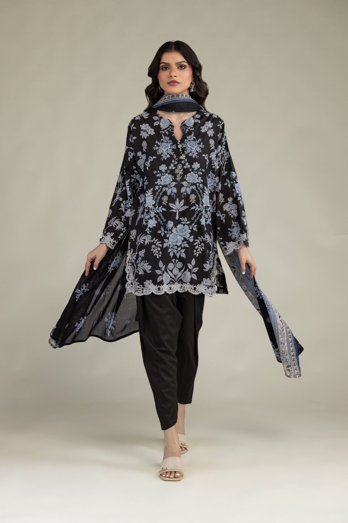 Black Solid Shalwar