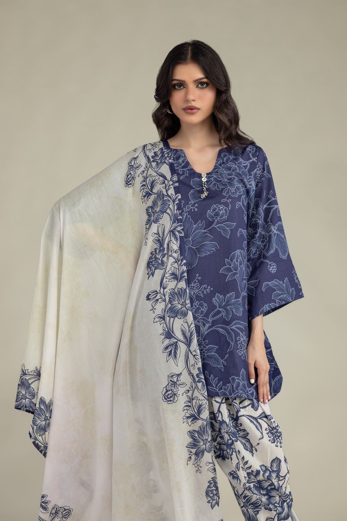 Lawn Floral Dupatta