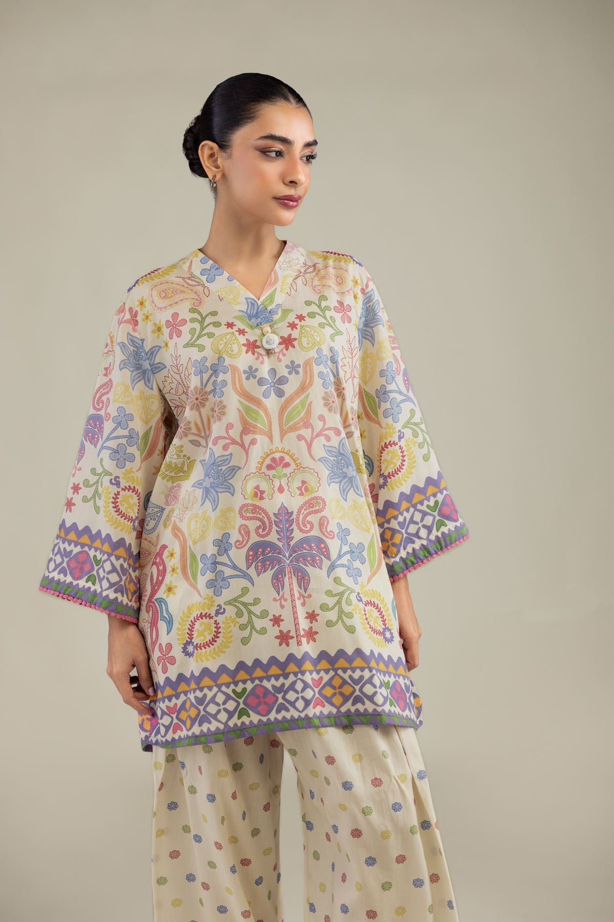 Short V-Neck Kurta