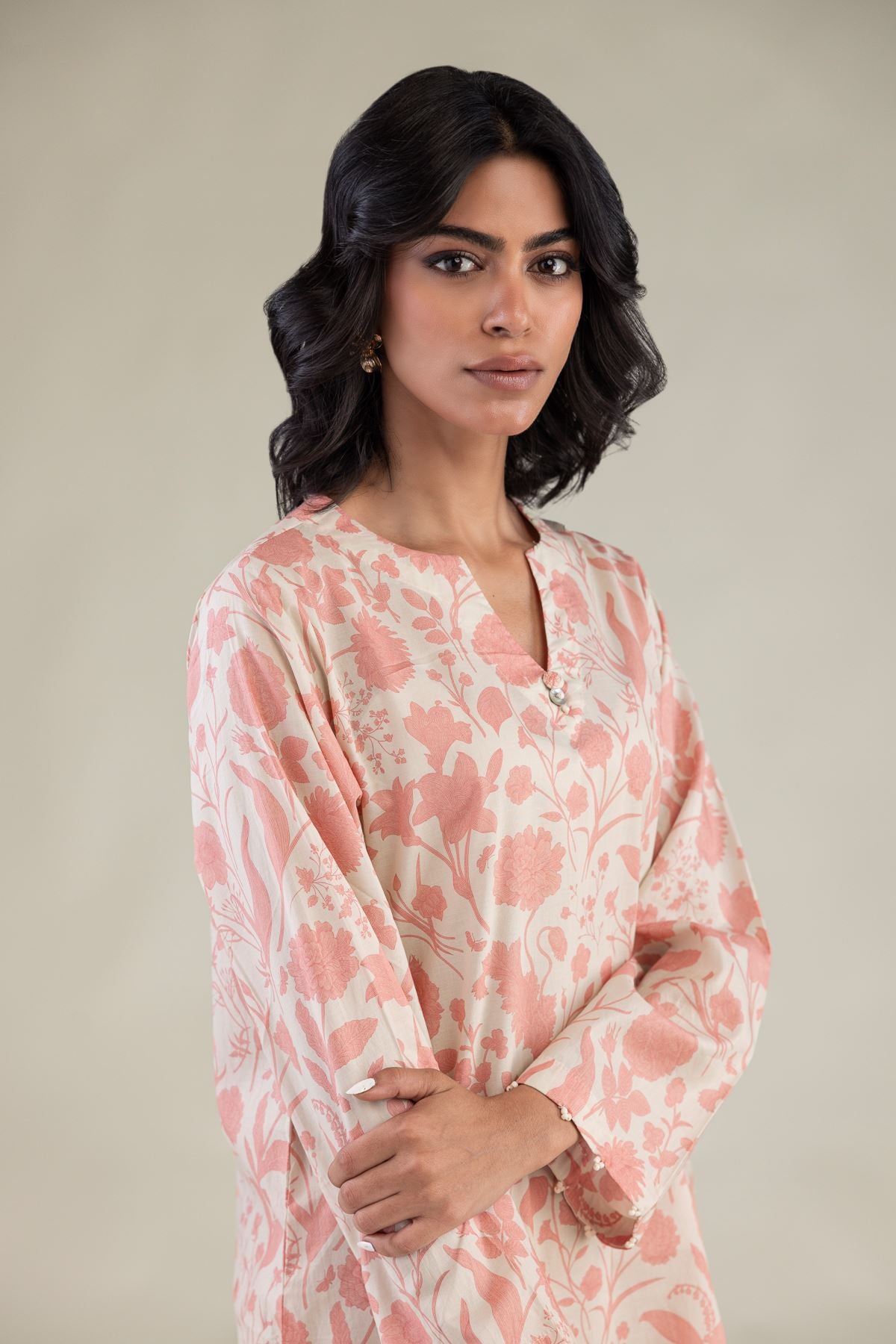 Floral Cambric Kurta