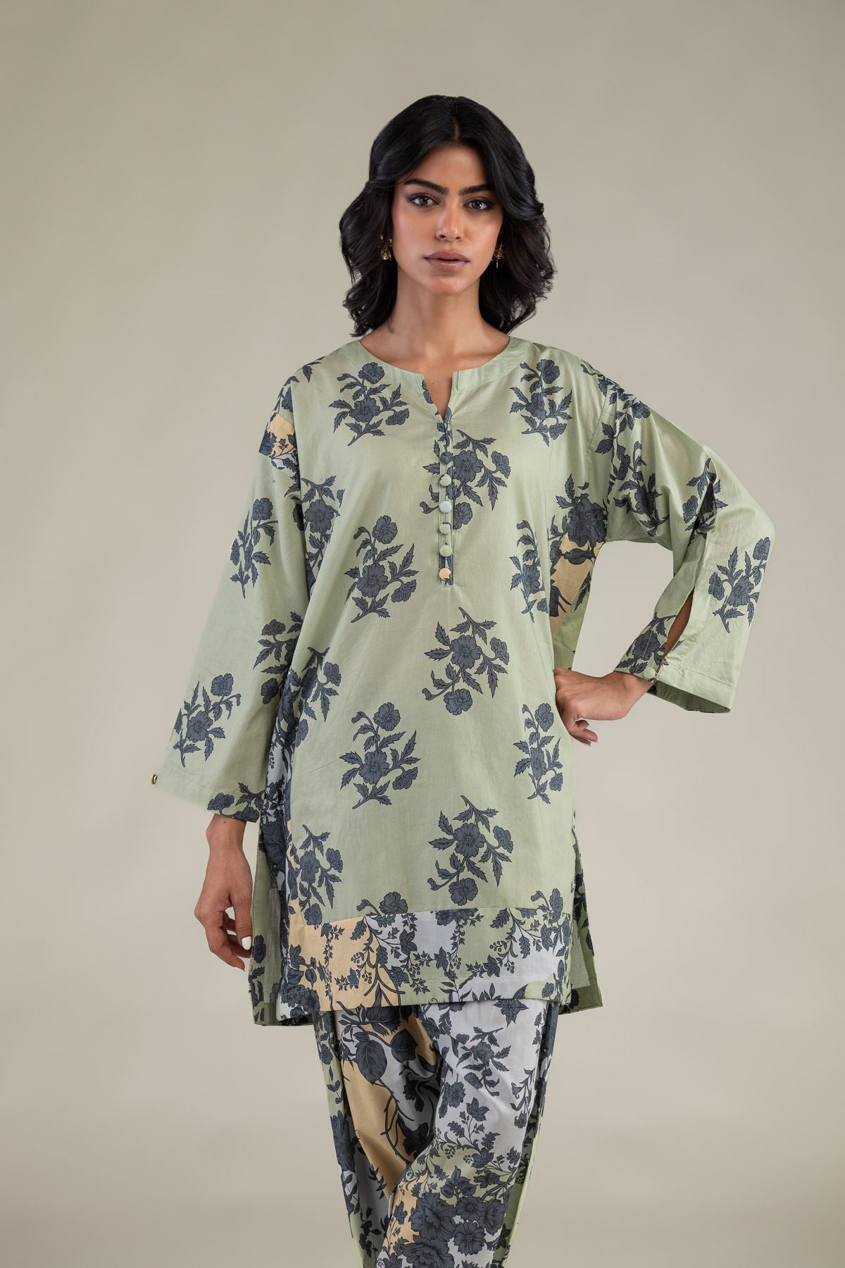 Floral Short Kurta