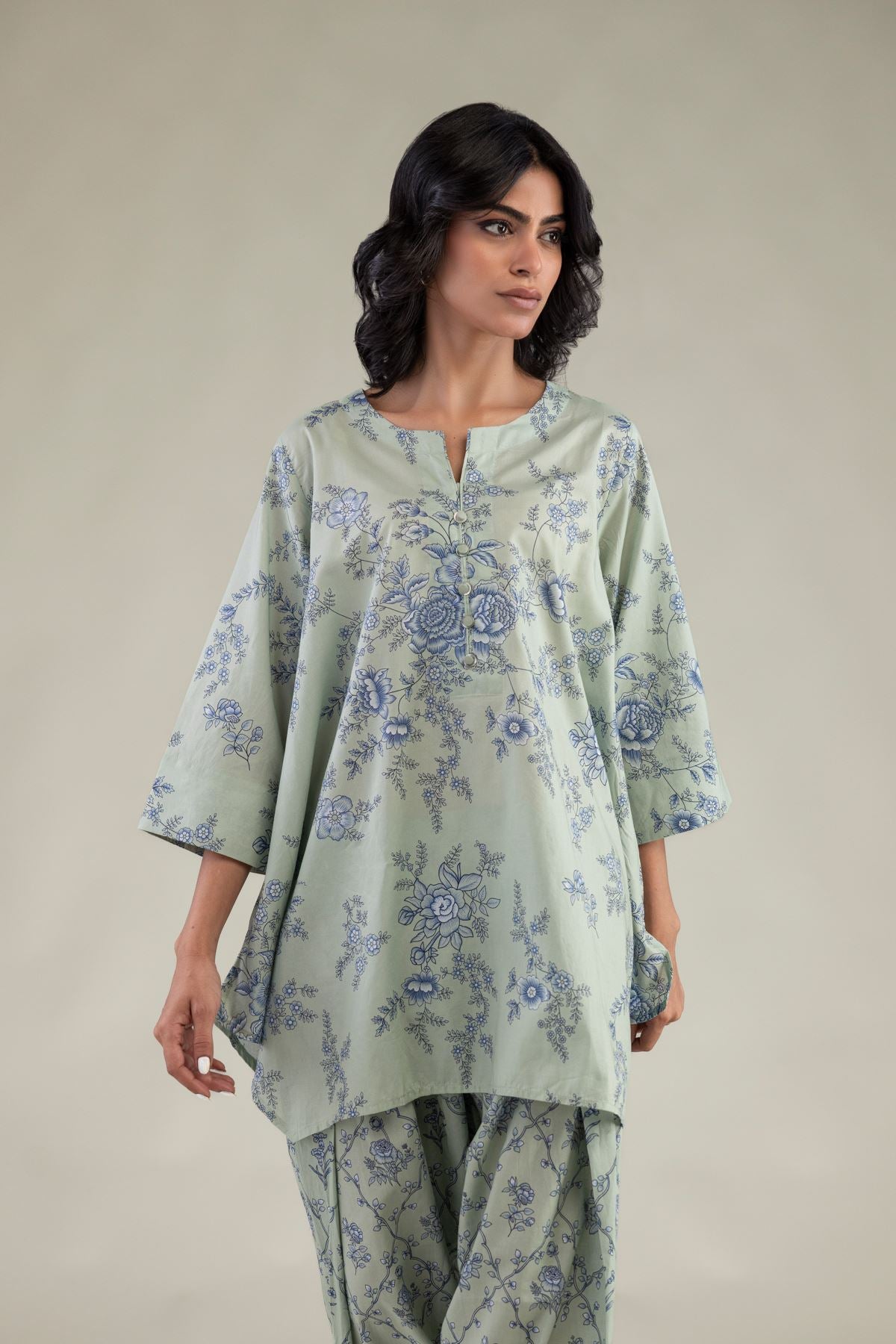 Mint Short Kurta